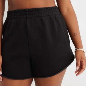 Aerie Black High Waisted Lounge Shorts - Size Small